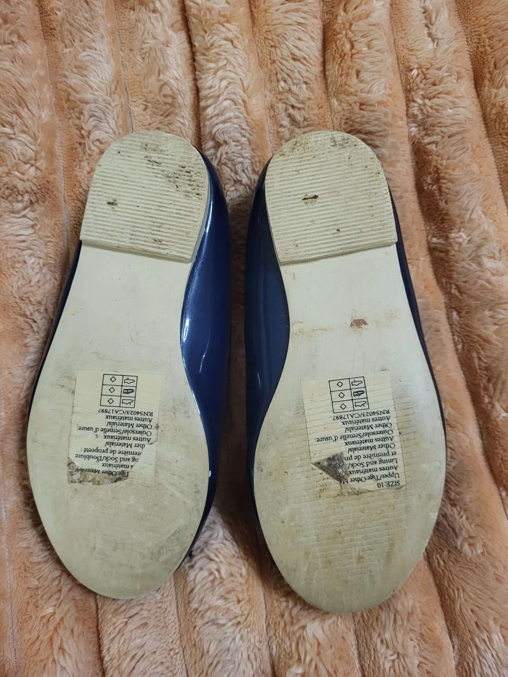 Janie and Jack Navy Patent Bow Ballet Flats